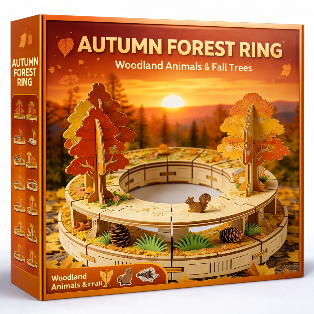 Autumn Forest Wooden 3D Puzzle Set