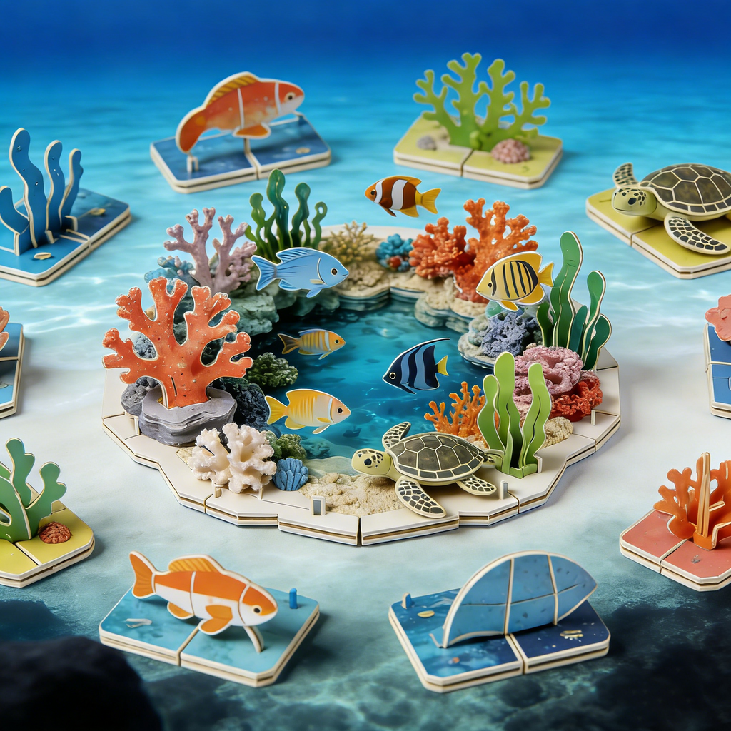 Ocean Reef 3D Wooden Puzzle Set